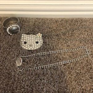 2 necklaces and bracelet. Together